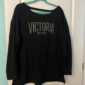 VS Sport sweatshirt with open back.